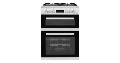 Beko KDG653S 60cm Double Oven Gas Cooker in Silver  with LED Timer & Clock